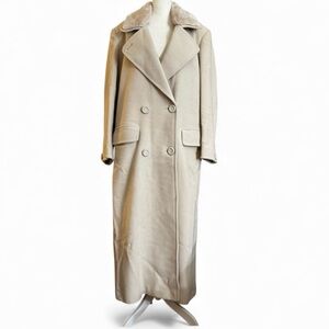 NINA RICCI Paris, superfine merino wool maxi coat, size approx XL/XXL